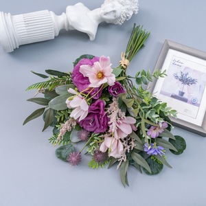 Bouquet de fleurs artificielles Xiyan en tissu tissé plastique, décoration d'intérieur, accessoires de photographie CF02016 - Product Image 3