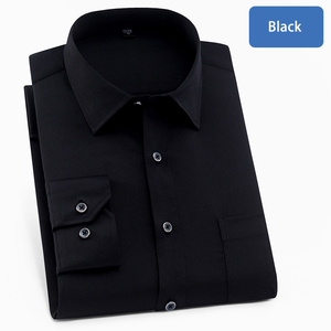 Chemises Homme ChenYue Manches Longues Tissu Professionnel Extensible Quadridirectionnel Infroissable Couleur Unie Spandex Vente en Gros Usine - Product Image 3