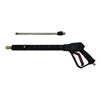 Pistolet à eau électrique haute pression 280 kg avec buse réglable, interface en plastique durable, pot à mousse inclus pour le lavage de voitures
