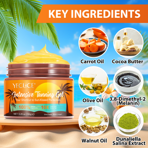 Crème Gel Autobronzante Intensive YECUCE Marque Privée 150g, Huile de Carotte Naturelle Longue Durée, Gel Bronzant Extrême pour le Visage et le Corps - Product Image 5