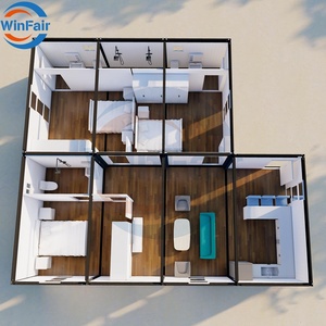 WinFair Casas de Lujo Prefabricadas Tipo Apartamento para Abuelos, Contenedores para Hotel, Casas Modulares y Villas Nuevas de 40 Pies - Product Image 1