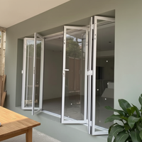 Ventanas Modernas Plegables de Aluminio y Vidrio Templado Doble, Diseño Minimalista, Resistentes al Viento y al Calor, para Hospitales y Patios