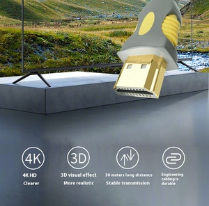 Emarket Haute Qualité Mini HDTV MALE-MALE 2.0 Câble Haute Vitesse 24-30AWG Conducteur PVC Veste Adaptateur Numérique Vente en Gros Bas Prix - Product Image 2