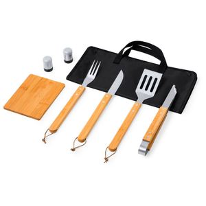Juego de 7 Utensilios para Barbacoa de Acero Inoxidable al por Mayor, Diseño Minimalista, Resistentes al Calor y Duraderos para Barbacoa y Camping al Aire Libre - Product Image 3