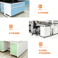 Table de travail de laboratoire robuste, mobilier de laboratoire, poste de travail adapté aux universités, hôpitaux et centres de tests
