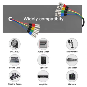 Nhà Máy OEM Màu Tiếng Ồn Thấp 4 Kênh <span class=keywords><strong>Xlr</strong></span> Nam Để <span class=keywords><strong>Xlr</strong></span> Nữ Âm Thanh Rắn 3 Pin <span class=keywords><strong>Xlr</strong></span> <span class=keywords><strong>Splitter</strong></span> Cáp Âm Thanh Dây Cho Mixer Loa - Product Image 2