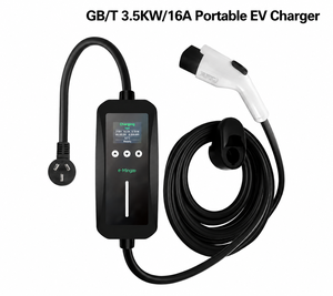 Chargeur EV portable 3,5 kW 16A Type 2 GBT avec écran LED, station de recharge domestique pour véhicules électriques - Product Image 1
