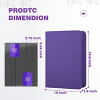 Classeur de cartes à collectionner personnalisé, 360 emplacements, 9 pochettes, en cuir PU premium, fermeture éclair, protection RFID, porte-passeport, album personnalisé
