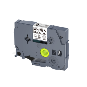 Ruban d'étiquetage compatible PUTY Tze-221 Tze 221 pour imprimante <span class=keywords><strong>P</strong></span>-<span class=keywords><strong>touch</strong></span> 9 mm Noir sur blanc Ruban de cartouche compatible Étiquette 9 mm - Product Image 1