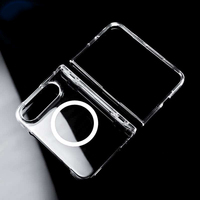 Étui de téléphone pliable magnétique transparent en PC à couverture intégrale 360° pour iPhone Duo Fold