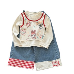 Tongxingyuan Girls Cartoon T Shirt Denim Pants Set Autumn Cotton Outfit For Kids - Product Image 5