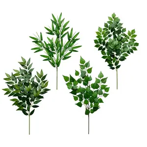 Artificial landscape green bamboo eucalyptus mulberry plant tree for garden and home decoration anthurium plant