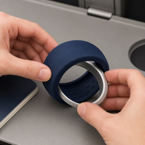 Coque de protection en silicone personnalisée avec logo OEM pour Oura Ring 5/4, Galaxy Ring, RingConn, Ultrahuman Deep Navy, gravure de marque en relief - Product Image 4