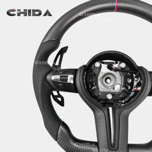 Volante de Fibra de Carbono Personalizado Compatible con <span class=keywords><strong>BMW</strong></span> F10 F20 F30 F32 F22 F07 430i <span class=keywords><strong>218i</strong></span> M3 M5 E90 - Product Image 2