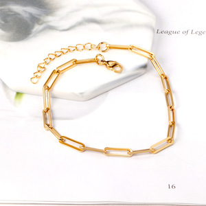 Chevillères tendance en acier inoxydable plaqué or 18 carats, chaîne géométrique, pour les vacances à la plage, bijoux de pied pour femme - Product Image 2