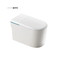 WC intelligent avec bidet intégré, allongé, télécommande, eau chaude, chasse automatique, capteur de pied, siège chauffant, céramique, double chasse, vente en gros