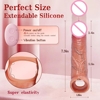 Funda Vibradora de Silicona Líquida Realista con Control por App, Dildo Grande Realista Mejorado de Goma para Hombre