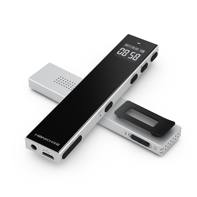 Hbnkh Portable Pen Audio Voice Recorder Wearable Microphone with Repeat Memory Available Digital Recording Pen Dictaphone