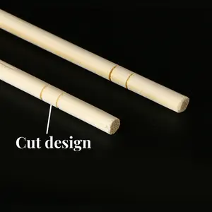 Sumpit Logo kustom cetak ramah lingkungan harga grosir sumpit bulat bambu sekali pakai