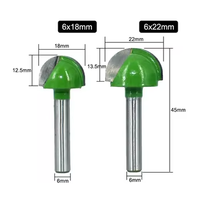 Ensemble de mèches de routeur en bois de haute qualité outils de fraise en carbure avec tiges de 1/2 "1/4" 6mm CNC V Bit plat rond pour le travail du bois