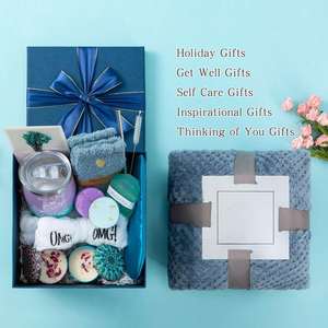 Relaxing Bath Spa Gifts for Women Birthday Gifts for Girls Fast Delivery Light Blue Color Christmas Gift Set for Women Wholesale - Product Image 3