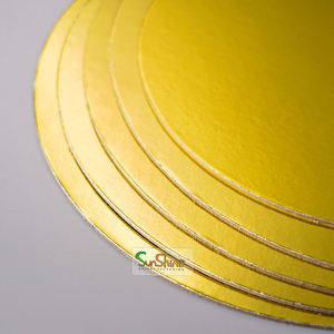 <span class=keywords><strong>Sunshie</strong></span> Usine Personnalisé Or Pétoncle Carton Bord Coupé Fête d'Anniversaire Dessert Gâteau Tourner Table Gâteau Base Planche - Product Image 6