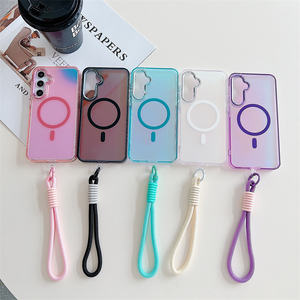 Funda con correa de muñeca de Color degradado para Samsung Galaxy A17 A15 A25 A35 A55 <span class=keywords><strong>A53</strong></span> A54 A13 A14 A24 A54 S24 S25 Plus ultra funda para niñas - Product Image 3