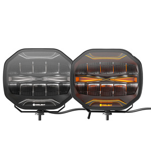 Feux de route LED 9 pouces homologués ECE R10 R148 R149 avec clignotants dynamiques blancs et ambre pour <span class=keywords><strong>Volvo</strong></span> <span class=keywords><strong>FH</strong></span> Scania 2016 - Product Image 4