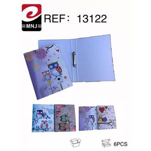 Mnj 2 Hole Folder A4 Size With Owl Design For School Office Use 6Pcs - Product Image 3