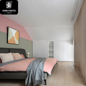 Armoire familiale moderne en bois YVT avec portes coulissantes, design extensible, étagères de rangement de haute qualité, <span class=keywords><strong>tringle</strong></span> à vêtements, chambre à coucher, salon - Product Image 5