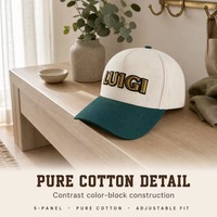 Casquette personnalisée avec logo pour hommes et femmes, vente en gros, en sergé de coton bicolore, casquette snapback, streetwear, course à pied, golf, gym, voyage, quotidien
