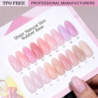 Caixuan Hema Free Tpo Free Sheer Natural Skin Cover Rubber Base Nude Color Base OEM Private Label Hard Base Gel Free Samples