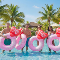 Flotteur gonflable pour adultes en forme de cœur rose romantique personnalisé avec des ailes d'ange, flotteur de piscine en PVC pour fête au bord de la piscine, plage