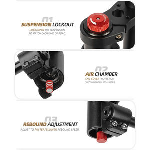 Bucklos ตะเกียบคว่ำลม20/นิ้ว, ส้อมคว่ำมงกุฎคู่สำหรับ4.0จักรยานไฟฟ้าส้อม - Product Image 5