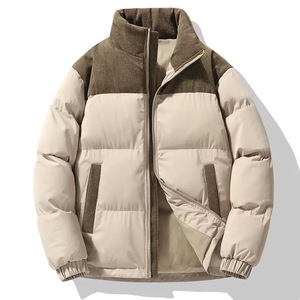 Cappotto invernale Casual da uomo a prova di vento piumino di velluto a coste con chiusura con cerniera finito tinto per la <span class=keywords><strong>stagione</strong></span> autunnale - Product Image 2