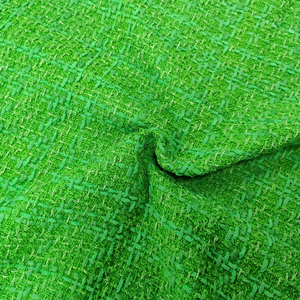 2022 Thiết Kế Mới 467gsm Tweed Vải Màu Xanh Lá Cây Dệt Len Polyester Acrylic Bông Pha Trộn Cho Cô Gái 'Áo Khoác Hàng May Mặc Nhuộm Mô Hình - Product Image 5