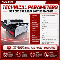 Machine de gravure laser CO2 industrielle 1325, refroidissement par eau servo, 150W 180W 300W, pour matériaux en feuille