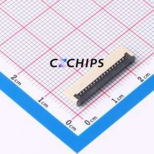 FPC-1.0FX-17PWCR-H20 FFC/FPC Connector SMD,P=1mm,Horizontal Mount Connector Flip Cover Type Bottom Contact 17P 1mm - Product Image 1