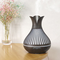 Mini humidificateur d'air portable USB 5V DIY 300mL en plastique imitation bois à ultrasons avec lumières RVB diffuseur d'arômes pour la maison et la voiture