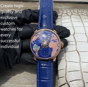 เส้นผ่านศูนย์กลาง 44 มม. ความหนา 14.5 มม. นาฬิกาจักรกลวาดลายด้วยมือ ทำให้เวลาเป็นภาพที่สวยงาม นาฬิกาข้อมือผู้ชาย - Product Image 2