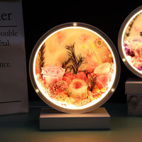 520 Geschenk-Set mit ewiger Blumen-Tischlampe, Neujahrs-DIY-Materialpaket, Blumenköpfe, Geschenk, Großhandel, nicht verwelkende Rosen
