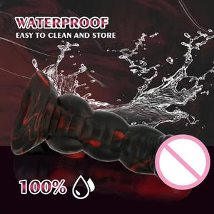 Silikon ejderha siyah büyük yapay penis 8 inç vajina Anal yetişkin seks oyuncak vantuz kadın mastürbasyon için yapay penis seks oyuncakları kadınlar için - Product Image 4