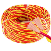 Câble en cuivre sans oxygène torsadé en PVC flexible ZC-RVS 2*1mm2 Longueur personnalisée Multicolore Toronné pour le câblage domestique