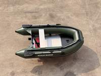 Bateau de pêche et de rame pliable en aluminium de 2,7 m avec ponton entièrement gonflable en PVC pour la navigation en lac et en rivière
