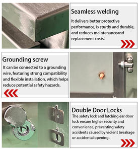 Hoogwaardige Roestvrijstalen Doos 250X300 300X400 400X500 Afsluitbare Kast Elektrische Kast Elektronische En Instrumentenbehuizingen - Product Image 4
