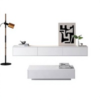 Meubles de bureau à domicile, armoires de salon, meubles TV modernes, table TV en gros avec étagère de rangement, console murale en bois