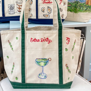 <span class=keywords><strong>Borsa</strong></span> Tote in Tela di Cotone Ecologica da Donna Grande Capacità, Nuova Tendenza 2026, con Grafica di Design e Motivo Senza Cuciture, per Commercio all'Ingrosso - Product Image 4