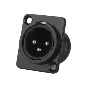 Bộ Kết Nối Khung Gầm Mô-đun Loại 3 Chân XLR Đầu Cắm Nam XLR + Ổ Cắm Nữ Đặt Hợp Kim Kẽm + Tiếp Điểm Bằng Đồng Nguyên Chất - Product Image 1