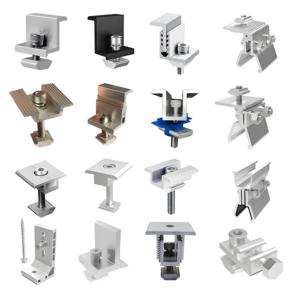 Dễ dàng cài đặt mái năng lượng mặt trời cấu trúc gắn hệ thống PV quang điện phụ kiện nhôm năng lượng mặt trời gắn đường sắt - Product Image 5