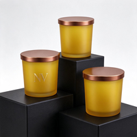 Bocaux à bougies en verre de qualité supérieure de 220 ml, 315 ml et 420 ml avec couvercles en bois pour l'emballage de bougies de luxe et la décoration de la maison